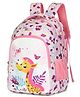 Hotshot Height 18 Inches School Bag 32 L Water Resistant Backpack with Wild Buddy Print - White & Pink