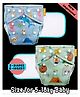 KidsNeed Leak Proof 2 Reusable Cloth Diaper Pants & 2 Insert Pads - W7, W8