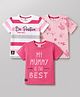 Mini Donuts Cotton Knit Half Sleeves T-Shirts Round Neck Offwhite 6-12 Months Pack of 3