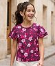 Pine Kids Cotton Knit Tops Floral Print Multi Color 12-14 Years