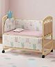 Furnifest Hemi Cot 5 in 1 Convertible Baby Cot with Rocking Function| Parent Bed Attachment |Wheels with Lock | Study Table | Beautiful Mosquito Net | Non-Toxic Finish - Beige