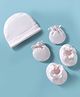 Bubble Pop Interlock Knit Solid Cap Mitten & Booties Pink - Diameter 14 cm