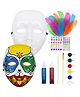 Asian Hobby Crafts Party Mask Painting Kit with White Mask & Paints, Perfect DIY Art Activity - Multicolor