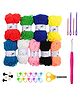 Asian Hobby Crafts Crochet Set for Beginners, DIY Crochet Kit with Wool Yarn & Tools, Learn Crochet Starter Set for Adults & Kids, Easy Crochet Projects, Hand Knitting, Amigurumi Yarn Craft Gifts