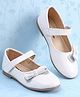 Pine Kids Velcro Closure Ballerina With Bow Applique - White