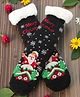 Butterthief Woollen Knit Christmas Theme Santa Claus  Designed Anti Skid Socks - Black