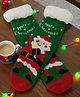 Butterthief Woollen Knit Christmas Theme Santa Claus  Designed Anti Skid Socks - Green