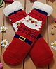 Butterthief Woollen Knit Christmas Theme Santa Claus  Designed Anti Skid Socks - Maroon
