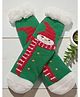 Butterthief Woollen Knit Christmas Theme Snowman Designed Anti Skid Socks - Green