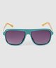 DUKIEKOOKY Classic UV Protected Square Sunglasses - Teal Blue