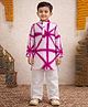 Pspeaches Cotton Woven Full Sleeves Tie Dye Kurta & Pyjama Set - Pink & White