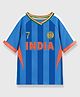 Nap Chief Knit Half Sleeves India Text Printed Jersey Tee - Blue