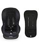 Dooky Universal Buggy Seat Liner for Baby Stroller & Pram Reversible Cushion Insert, 5-Point Harness Compatible, Washable Pushchair Seat Pad for Infants & Toddlers - Black