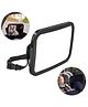Dooky Baby Car Mirror for Rear Facing Seat - Shatterproof Wide View Back Seat Baby Mirror, 360° Adjustable Headrest Mount Infant Car Seat Safety Mirror, Crash Tested Clear Convex - Black