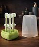Sparkle Joy Baby Finger Toothbrush Set with Storage Case | Soft Silicone Gum Massager for Infants & Toddlers | BPA Free Training Toothbrush for Kids Oral Care (3 Pieces) Green