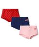 Pine Kids Cotton Elastane Knit Panties With Heart Print Pack of 3 - Multicolor