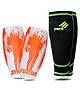 Synco Fusion Shin Guard with Sleeve, Slipin Shin Pads, Durable, Lightweight, Comfortable Lycra Fabric Compression, Size-Medium