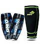 SYNCO Maestro Shin Guard with Sleeve, Slipin Shin Pads, Durable, Lightweight, Comfortable Lycra Fabric Compression, Size-Medium