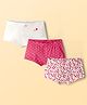 Pine Kids Cotton Elastane Knit Panties With Heart Print Pack of 3 - Multicolor