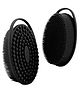 MOMISY 2-in-1 Silicone Body & Shampoo Brush, Exfoliating Bath Scrubber (Black)