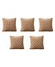 MOMISY Corduroy Cushion Covers Honeycomb Pattern (Set of 5, Khaki)