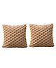 MOMISY Corduroy Cushion Covers Honeycomb Pattern (Pack of 2, Khaki)