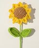 MOMISY Handmade Crochet Artificial Sunflower with Stem (Yellow)