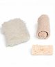 MOMISY Newborn Photography Props Set, 3PCS Wraps & Headband (White)