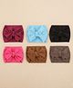 MOMISY Baby Girls Nylon Bow Headbands, Soft Stretchy Hair Accessories - Set of 6 (Multicolour)