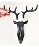 PIPALIYA Kids Decorative Deer Head Wall Hook  Detachable Antlers | Black Animal Wall Hanger for Nursery, Kids Room & Playroom Décor