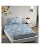 Florida Blue & White Floral Single Bedsheet Set