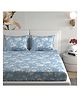 Florida Blue & White Floral Fitted Bedsheet Set