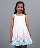Under Fourteen Only Sleeveless Floral Printed Mid Thigh Length Dress  - Off White