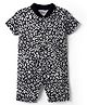 Kidi Wav Half Sleeves Spots Printed Romper - Navy Blue