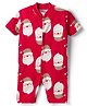 Kidi Wav Half Sleeves Santa Claus Printed Romper - Red