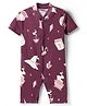 Kidi Wav Half Sleeves Magic Theme Printed Romper - Purple
