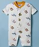 Kidi Wav Half Sleeves Sea Life Theme Printed Romper - White