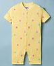 Kidi Wav Half Sleeves Paw Printed Romper - Yellow