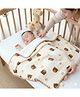 Baby tales Baby Muslin Cotton Blanket Ultra Soft Blanket |  Bear Design | Cozy Cotton Blanket for Newborn Infant | Size100 X 100 cm