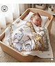 Baby Tales Baby tales 6-Layer 100% Organic Muslin Baby and Toddler Blanket,Digital Placement Print 100% Cotton  0-24 Months | 110x110 CM -   Giraffe & Elephant Pattern