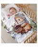 Baby Tales 6-Layer Muslin Baby & Toddler Blanket 100% Cotton, Soft & Breathable Bear with Berry Pattern Print - Multicolor