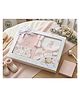 Baby Tales  Imported Premium 100% Cotton Interlock Baby Gift Set, Baby Essential Clothes For  Girls | Baby Shower Gift Hamper, 3-6 Months, Baby Deer Embroidered / printed White & Peach Pack of 7