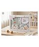 Baby Tales Cotton Interlock Baby Gift Set for Girls, 0 to 6 Months, Embroidered Soft Clothing Set With Baby Deer Printed Pack of 6 - White & Green