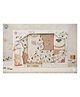 Baby Tales Cotton Interlock Baby Gift Set for Girls, 0-6 Months, Multi-Piece Soft Essentials Set Baby Kola & bear Embroidered Print Pack of 12 - Cream & Brown