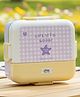 Purple Tots 304 Stainless Steel 3 Compartment Lunch Box with Spoon & Sauce Bowl | Leakproof & Insulated | Secure Lock & Portable | 600 ML | Assorted Colors | Box Packing- Lilac