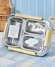 Purple Tots  3 Compartment 304 Stainless Steel Lunch Box for Kids  Tiffin Box, Stainless Steel Lunch Boxes for Office Men, Lunch Box with Spoon, Fork & Chopstick - Lilac & Yellow