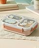 Purple Tots  Toyshine Stainless Steel Bento Box for Kids Adults, 3 Compartments Sealed, Keep Foods Separated Food Storage Container, Kitty Print - Peach