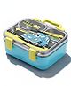 Purple Tots  Toyshine Stainless Steel Bento Box for Kids Adults, 3 Compartments Sealed, Keep Foods Separated Food Storage Container,- Blue- Car Print