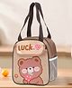 Purple Tots Kids Lunch Bag Cute Pet Cartoon Design, Thickened Insulated Handbag with Bears Print - Brown