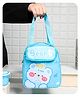 Purple Tots Kids Lunch Bag Cute Pet Cartoon Design, Thickened Insulated Handbag with Bear Print - Light Blue
